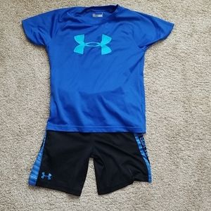 Under armour shorts and shirt set size 7